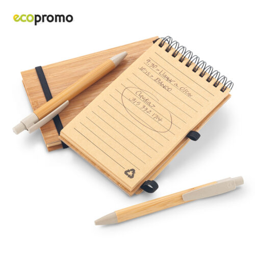 libreta con boligrafo