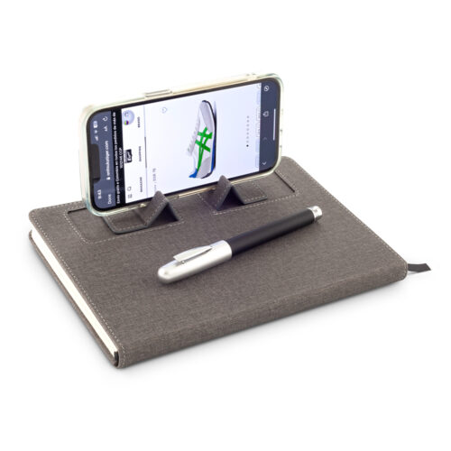 libreta personalizada con soporte de celular