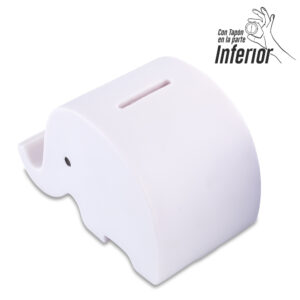 Alcancia blanco con soporte de celular Alcancia blanco con soporte de celular