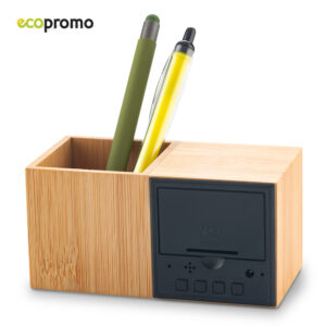 Reloj con Portabolígrafo Bamboo