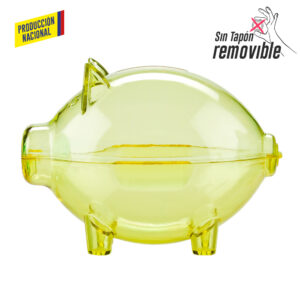 Alcancia Mini Cerdito Cristal- Producción Nacional