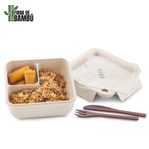 Portacomidas con Cubiertos Eco Davis